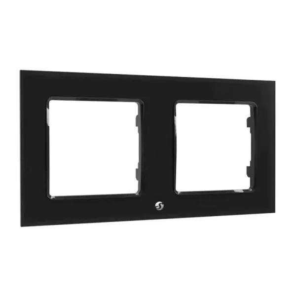 Šviesos jungiklis erdvinis Shelly WF2_BLACK Juoda Metalinis Plastmasinis