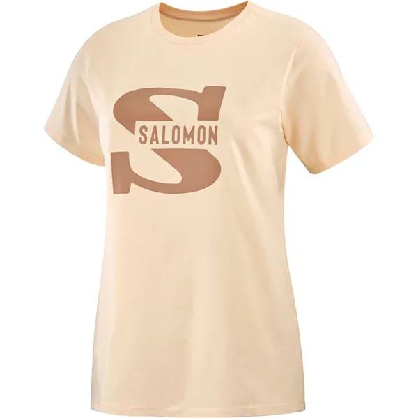 Men’s Short Sleeve T-Shirt Salomon Beige