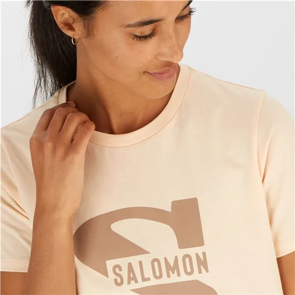 Men’s Short Sleeve T-Shirt Salomon Beige