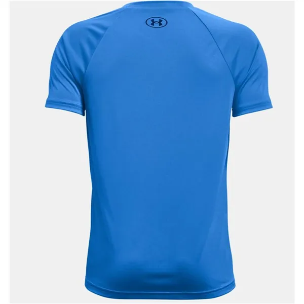 Child's Short Sleeve T-Shirt Under Armour Tech Hybrid Blue