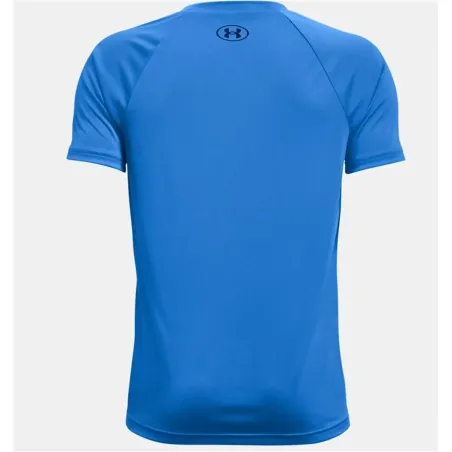 Child's Short Sleeve T-Shirt Under Armour Tech Hybrid Blue