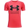 Child's Short Sleeve T-Shirt Under Armour Tech Hybrid Red