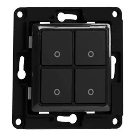 Šviesos jungiklis Shelly WS4 BLACK Juoda