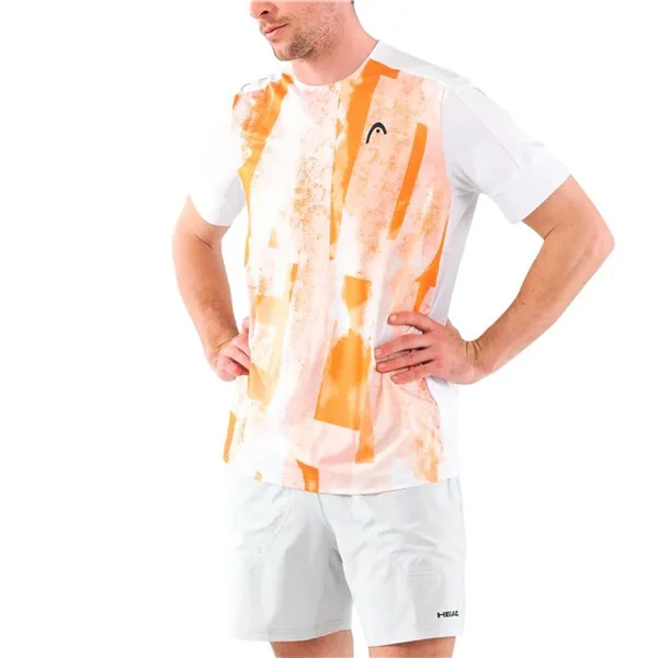 Men’s Short Sleeve T-Shirt Head Padel Tech Orange Padel