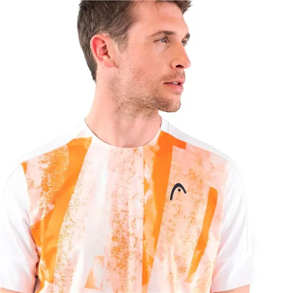 Men’s Short Sleeve T-Shirt Head Padel Tech Orange Padel