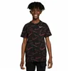Child's Short Sleeve T-Shirt Nike Sportswear AOP Black