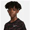 Child's Short Sleeve T-Shirt Nike Sportswear AOP Black