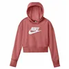 Hooded Sweatshirt for Girls Nike Club Girls Salmon