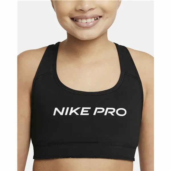 Sports Bra Nike Dri-FIT Swoosh Black/Green Children's