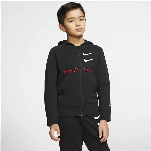 Children's Sports Jacket Nike Swoosh Black