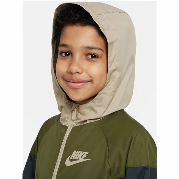 Children's Sports Jacket Nike Sportswear Windrunner Green
