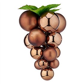 Christmas Bauble Krist+ Brown Plastic Grapes Small