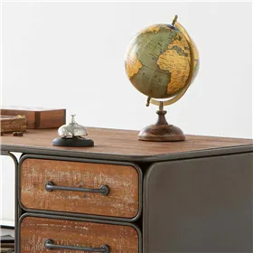 Globe Alexandra House Living Brown Paper Iron Plastic Mango wood 20 x 25 x 20 cm