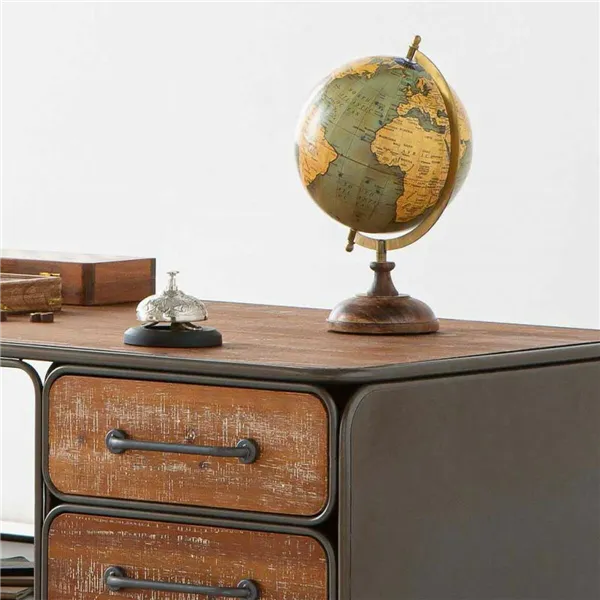 Globe Alexandra House Living Brown Paper Iron Plastic Mango wood 20 x 25 x 20 cm