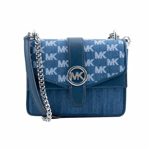 Shoulder Bag Michael Kors GREENWICH Blue 21 x 15 x 8 cm
