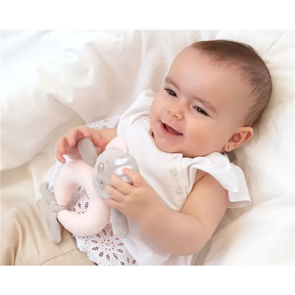 Rattle Cat 16 cm Pink