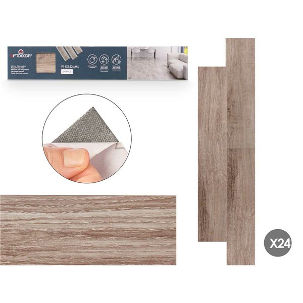 Stick Gift Decor Parquet Grey 24 Units