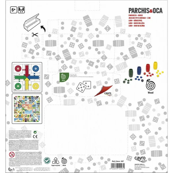 Parchís and Oca Board Cayro