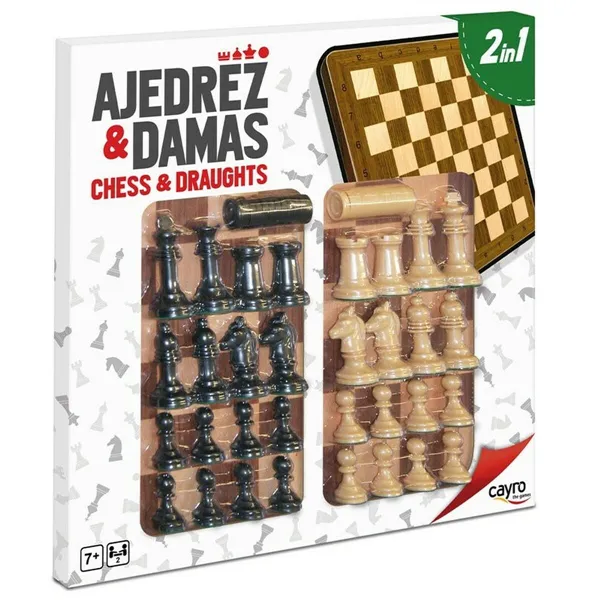 Parchís, Chess and Checkers Board Cayro Wood Plastic