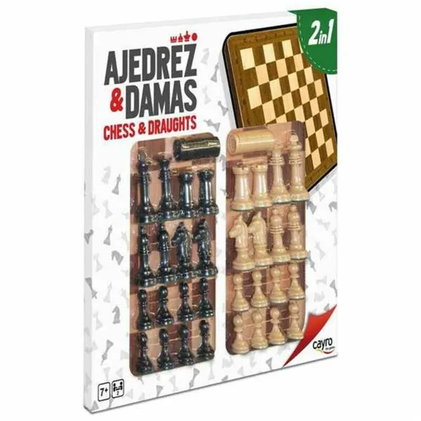 Parchís, Chess and Checkers Board Cayro Wood Plastic
