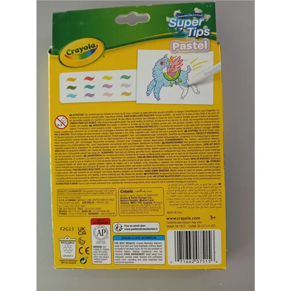 Set of Felt Tip Pens Pastel Crayola Multicolour Cake Washable
