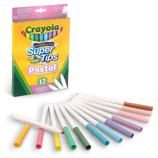 Set of Felt Tip Pens Pastel Crayola Multicolour Cake Washable
