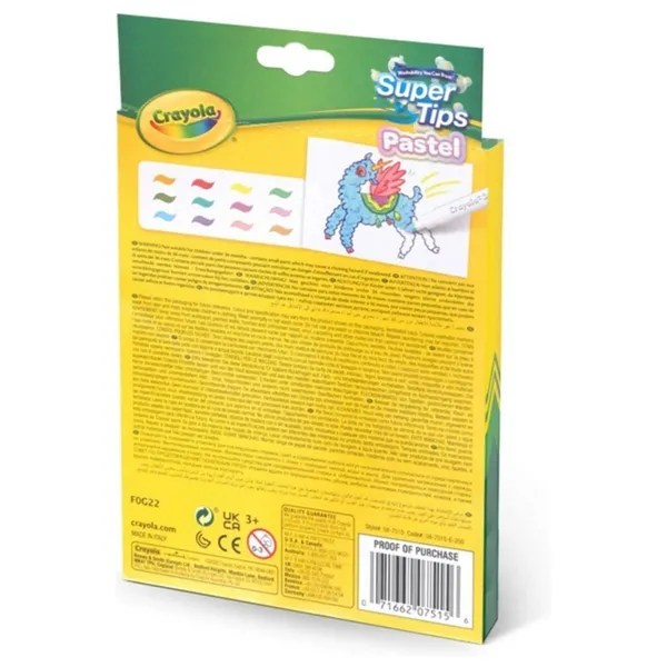 Set of Felt Tip Pens Pastel Crayola Multicolour Cake Washable