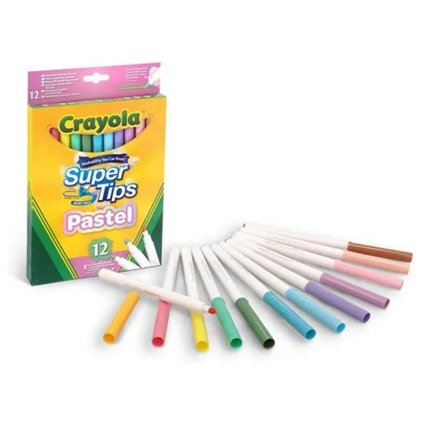 Set of Felt Tip Pens Pastel Crayola Multicolour Cake Washable