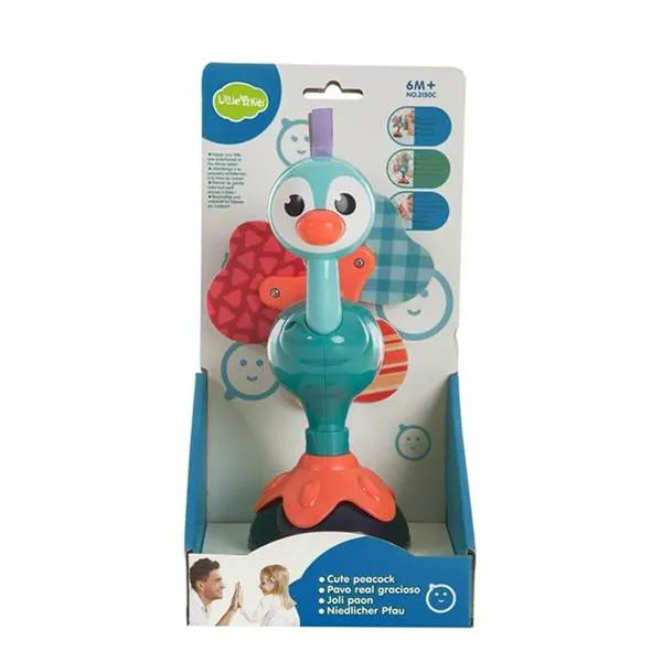 Rattle Peacock Suction cup 25 x 12 cm