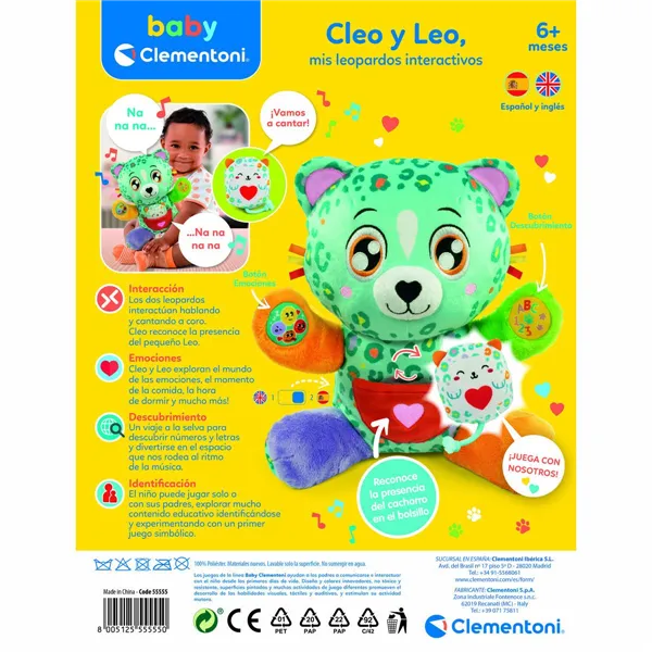 Fluffy toy Clementoni Leopard