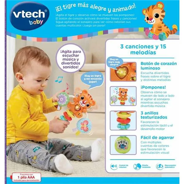 Rattle Vtech 18,4 x 16 x 4,7 cm Tiger