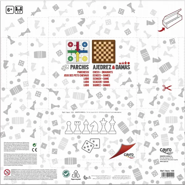 Parchís, Chess and Checkers Board Cayro