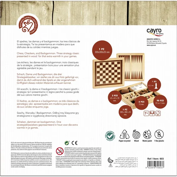 Set of 3 Board Games Cayro