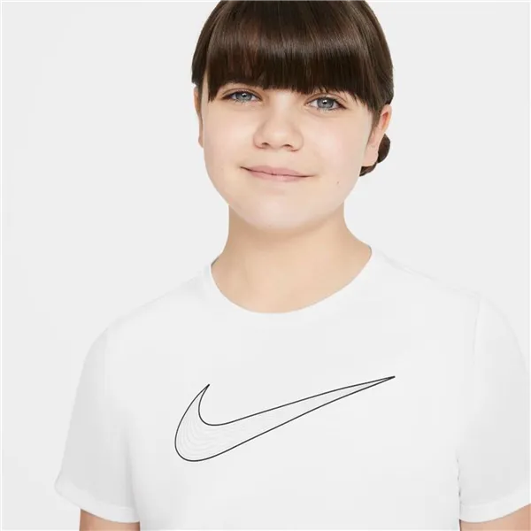 Child's Short Sleeve T-Shirt Nike DD7639-100 White