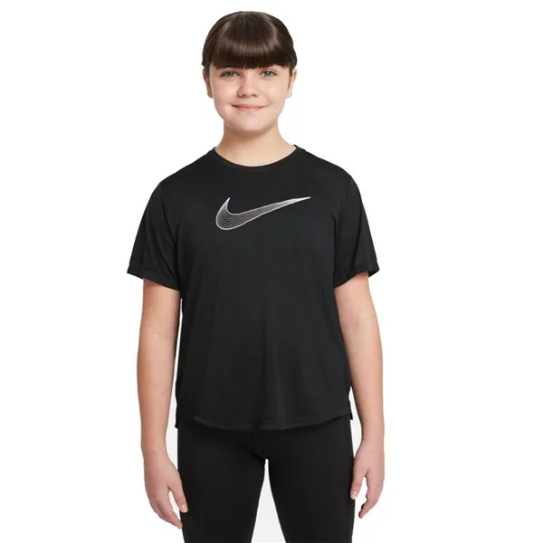 Child's Short Sleeve T-Shirt Nike DD7639-010 Black