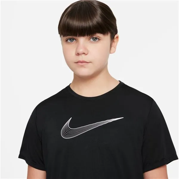 Child's Short Sleeve T-Shirt Nike DD7639-010 Black