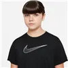 Child's Short Sleeve T-Shirt Nike DD7639-010 Black