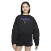 Hoodless Sweatshirt for Girls Nike Sportswear Trend  Black