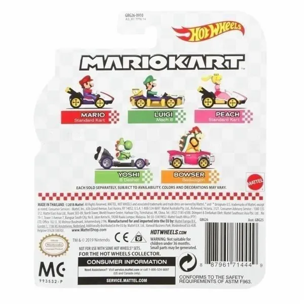 Toy car Hot Wheels Mario Kart 1:64 (1 Unit)