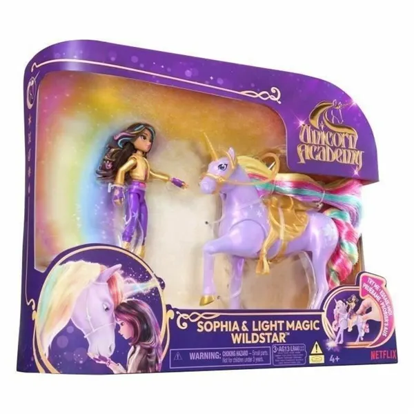 Doll Spin Master SOPHIA Y WILDSTAR MAGIC LIGHT Academia Unicornio (4 Units)