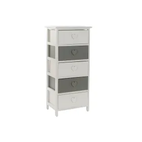 Kumode Home ESPRIT Balts Pelēks 40 x 29 x 90 cm