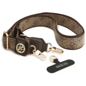Guess Universal Crossbody Strap 4G Tether Patch Strass Metal Logo - Universal Phone Strap / Lanyard (Brown)