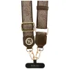 Guess Universal Crossbody Strap 4G Tether Patch Strass Metal Logo - Universal Phone Strap / Lanyard (Brown)
