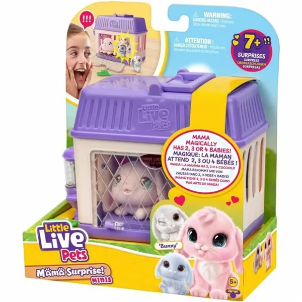 Fluffy toy Little Live Pets Mama Surprise Rabbits Pink Rose Plush Rabbit
