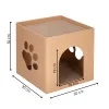 Картонный домик с когтеточкой для кошек Springos PA0322 30x30x30 см