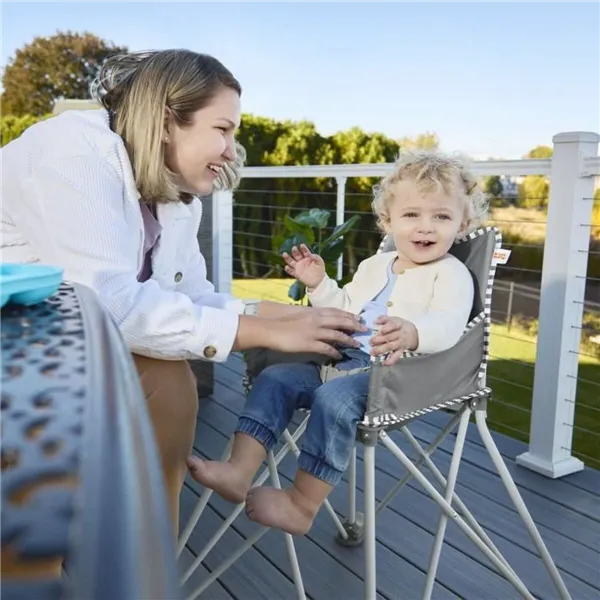 Highchair Bright Starts Pop N Dine Grey