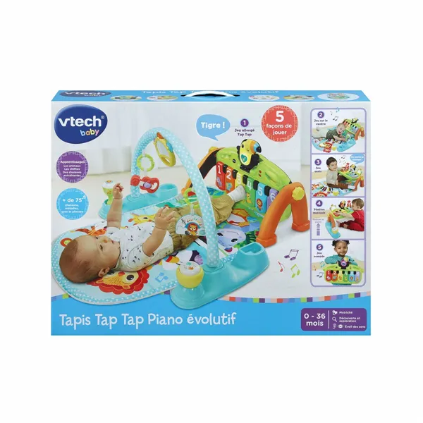 Play mat Vtech Baby Tap Tap Cardboard Plastic Piano