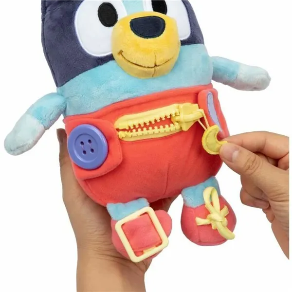 Fluffy toy Bluey Blue rouge Plastic