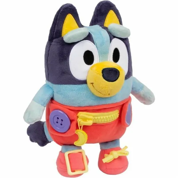 Fluffy toy Bluey Blue rouge Plastic