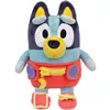 Fluffy toy Bluey Blue rouge Plastic